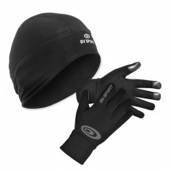 running hat and gloves