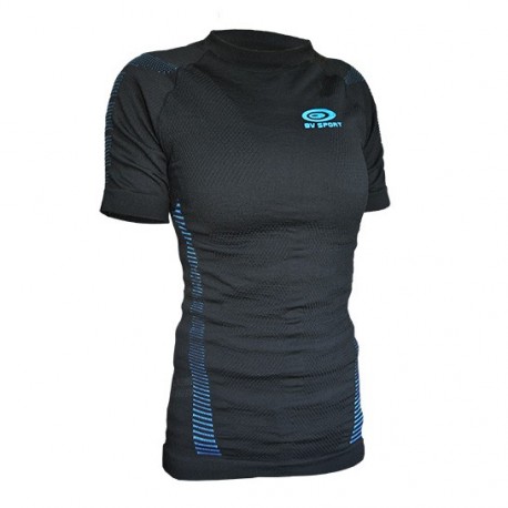 T-shirt Femme Rtech Noir/bleu M - Bv Sport