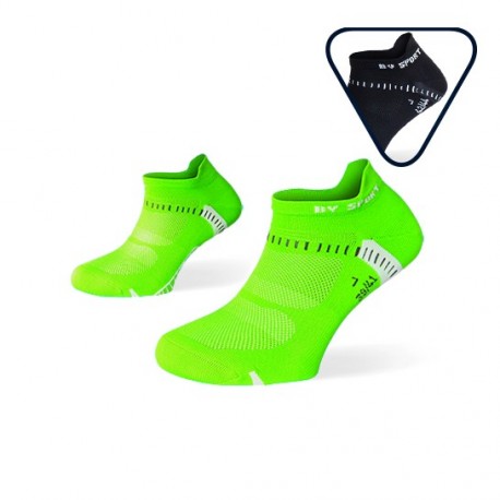 Pack X2 - Socquettes Running Ultra-courtes Light One Vert-noir 42/44 - Bv Sport