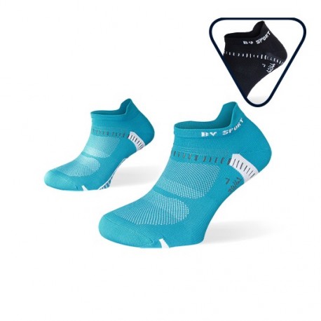 Pack X2 - Socquettes Running Ultra-courtes Light One Bleu-noir 42/44 - Bv Sport