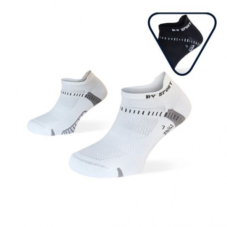 Pack X2 - Socquettes Running Ultra-courtes Light One Blanc-noir 45/47 - Bv Sport