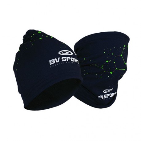 Bonnet-tour De Cou Bvs Bleu Nuit/vert Taille Unique - Bv Sport