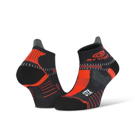 Socquettes Trail Stx Evo Noir-rouge 39/41 - Bv Sport