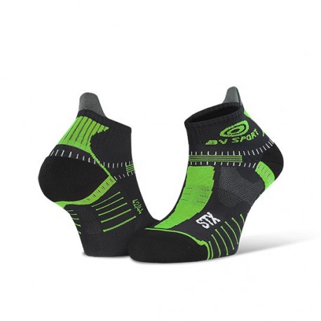 Socquettes Trail Stx Evo Noir-vert 39/41 - Bv Sport