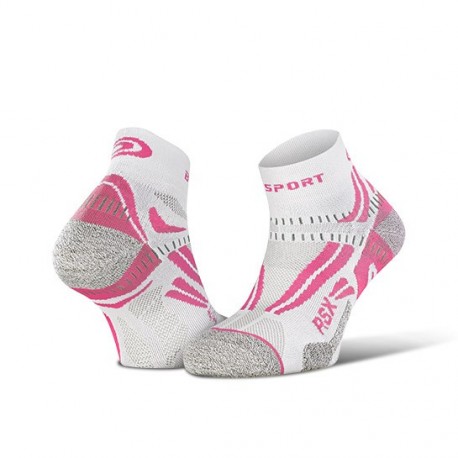 Socquettes Running Rsx Evo Blanc-rose 42/44 - Bv Sport