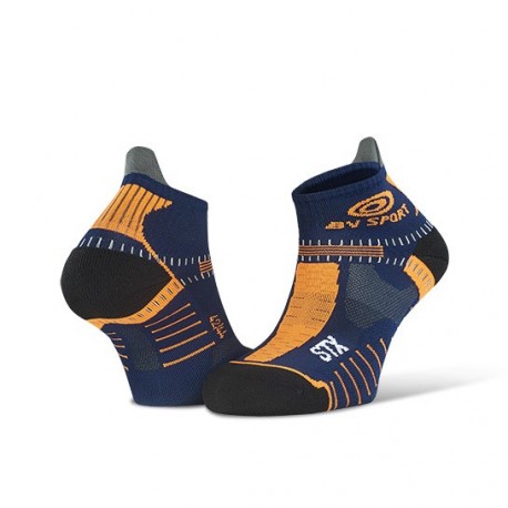 Socquettes Trail Stx Evo Bleu-orange 39/41 - Bv Sport