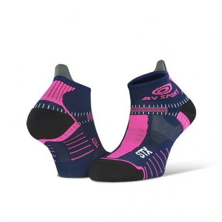 Socquettes Trail Stx Evo Bleu-rose 39/41 - Bv Sport