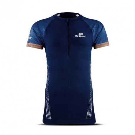 T-shirt Demi-zip Rtech classic Bleu Nuit M - Bv Sport