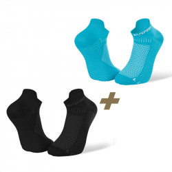 Pack x2 Ankle socks Light 3D black/blue
