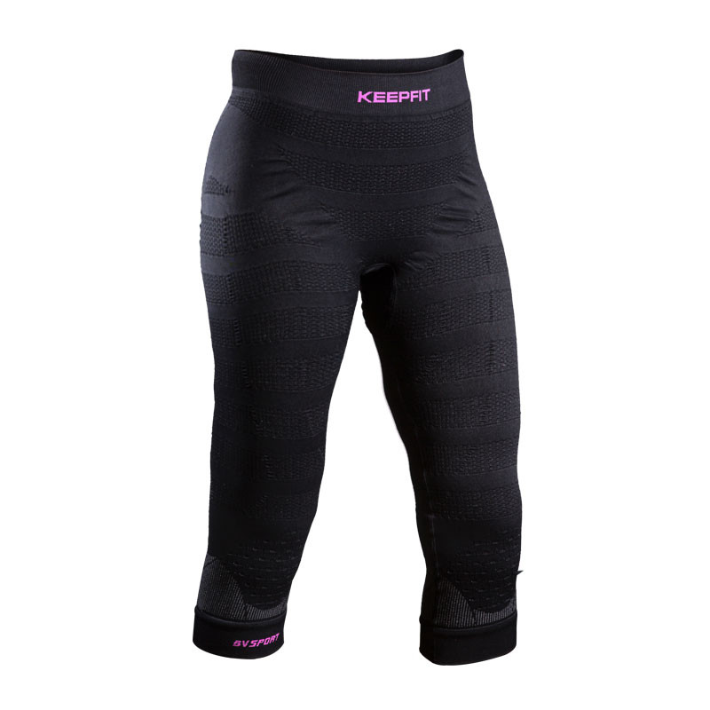 BV SPORT | Pantalone sport anti-cellulite KEEPFIT donna nero | Palper  rouler tessile
