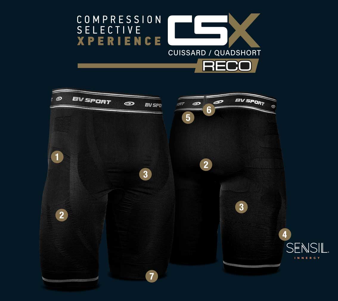 Black recovery shorts CSX EVO2 RECUP