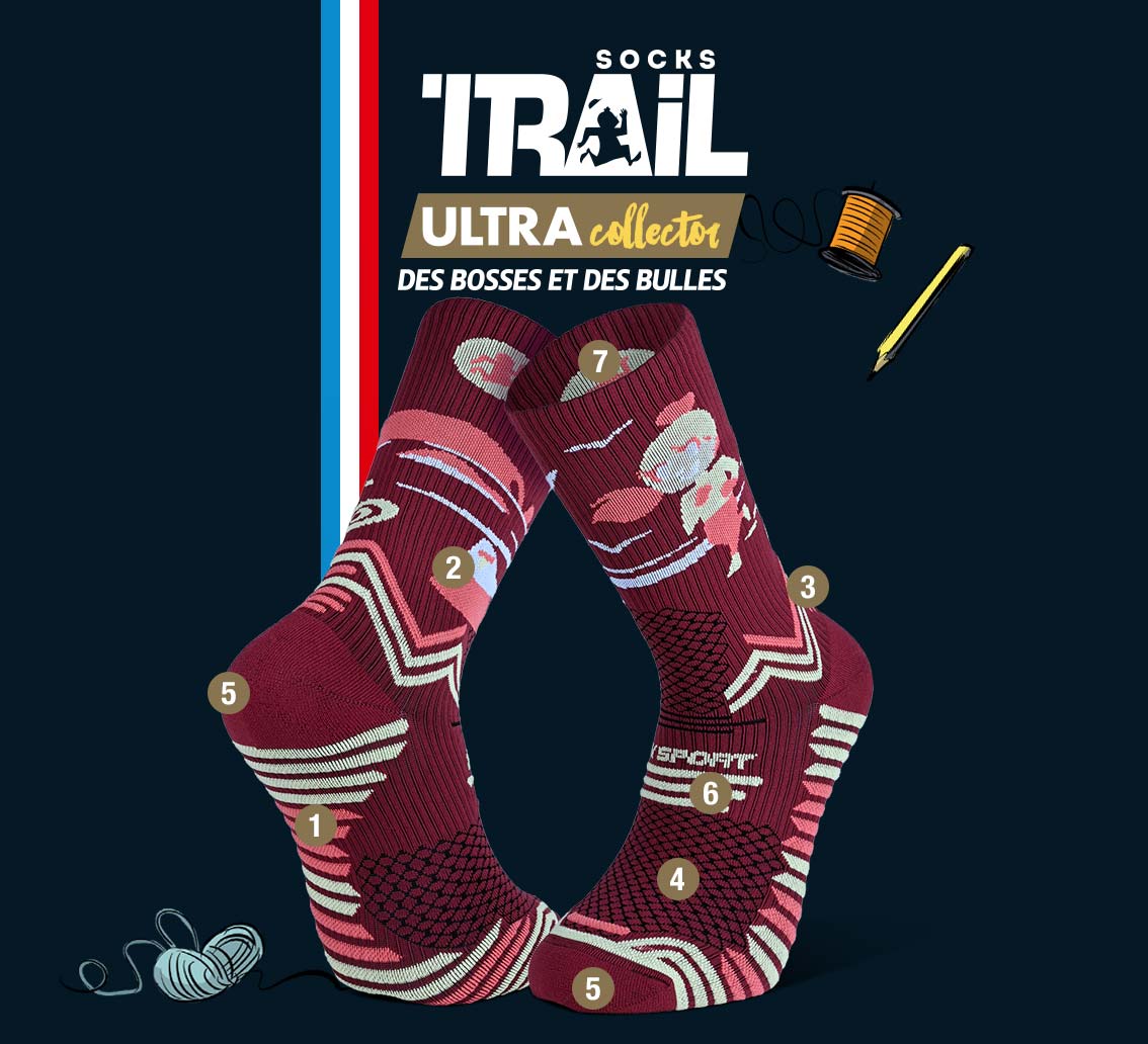 Chaussettes Belle-île TRAIL ULTRA - Collector DBDB | Made in France