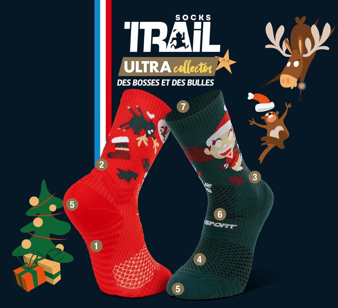 Chaussettes de Noël TRAIL ULTRA - Collector DBDB | Made in France
