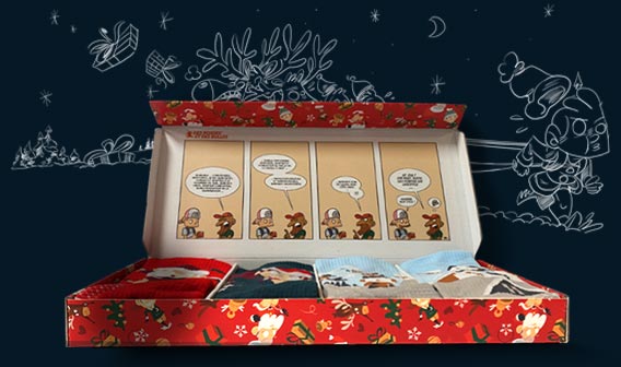 Vista della scatola di Natale in edizione limitata